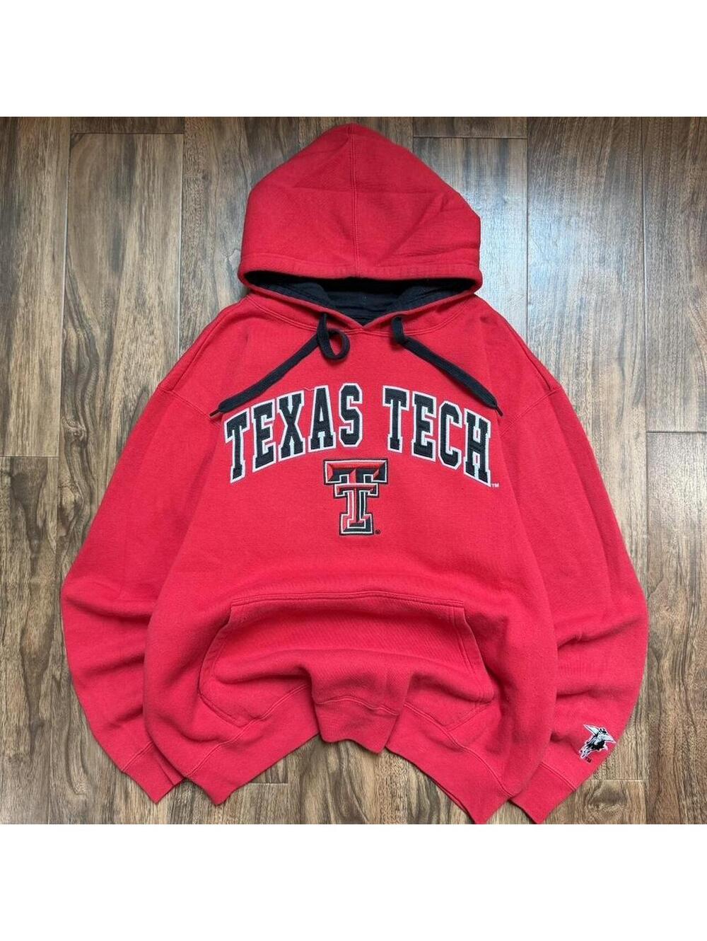 Vintage Texas Tech University Heavyweight Collegiate Hoodie Size Large